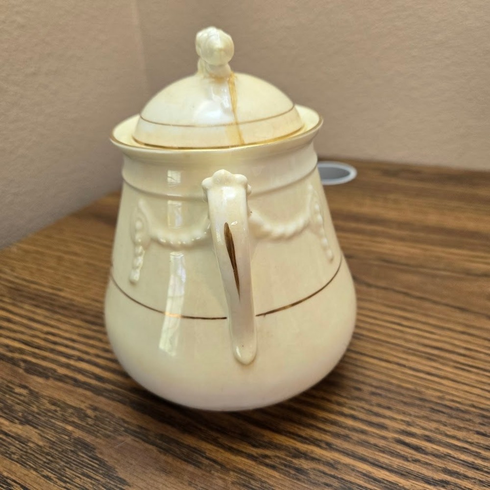 Late 1800 Sampson Bridgwood & Son Large 2-Handled Sugar Bowl SEE DESC - Picture 12 of 15